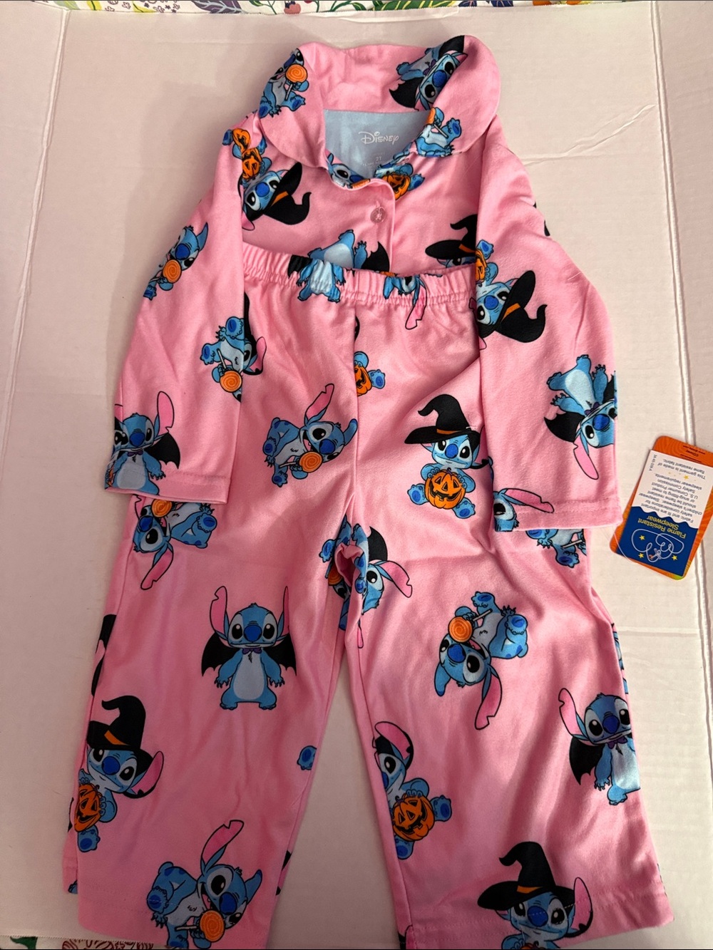 Disney Pink Stitch Halloween Pajama Set